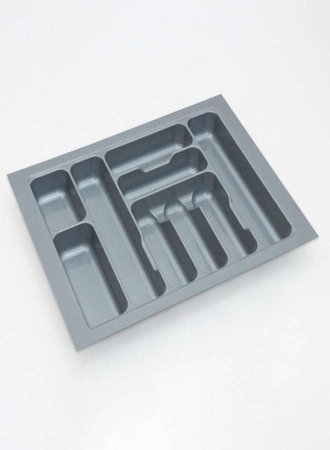 Plantex PVC Cutlery Tray for Kitchen Drawer/Spoon Organiser/Cutlery Cosmetic Stationery Organizer/Modular Kitchen Accessories - Grey (25 x 18.5 Inch) - Image 2
